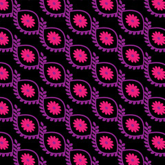 Collection of colorful floral designs, simple flat modern drawings, floral textures for fashion design