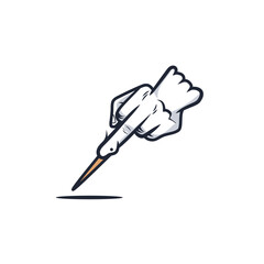 Hand bird llustration vector design