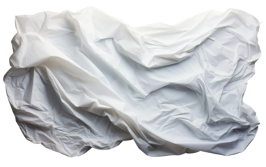 Crushed Document Crumpled Paper Narrative on a White or Clear Surface PNG Transparent Background
