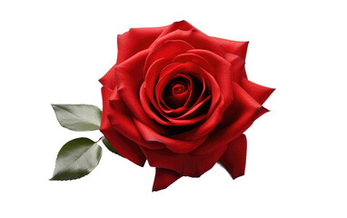 Floral Elegance Crimson Rose Petal on a White or Clear Surface PNG Transparent Background