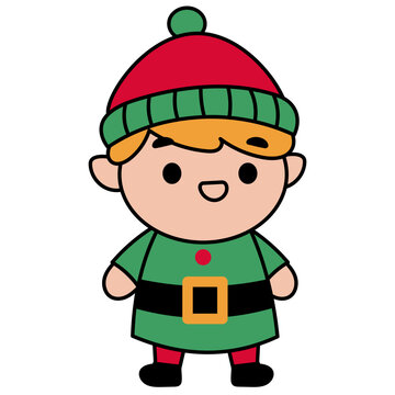 elf boy cartoon character 