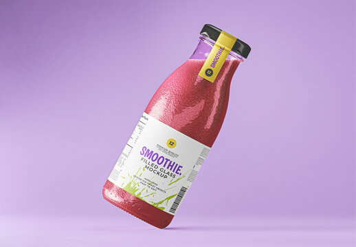 Isolated Fruite Juice Bottle Mockup