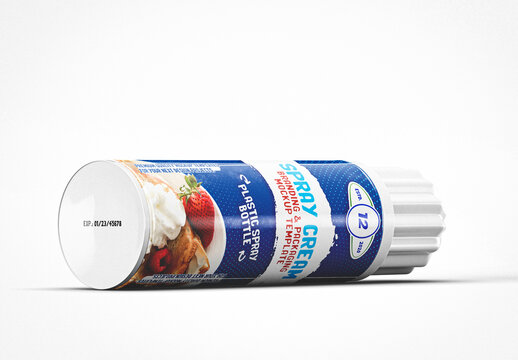 Whipped Cream Spray Mockup