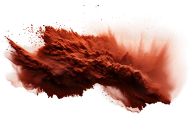 Aerial Red Sand Energetic Spectacular on a White or Clear Surface PNG Transparent Background