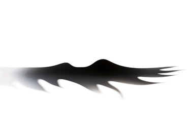 Veil of Dusk Elongated Evening Shadow on a White or Clear Surface PNG Transparent Background