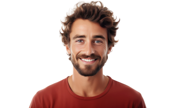 Gleaming Smiles Mans Portrait Gallery on a White or Clear Surface PNG Transparent Background