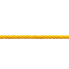 Yellow Long straight rope seamless isolate transparent white background