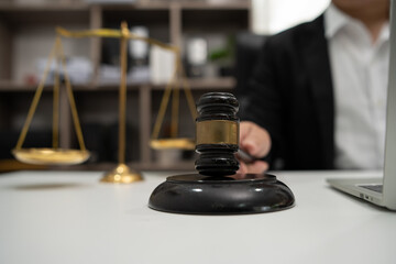 Partner lawyers or attorneys discussing a contract agreement. Successful businessmen have a contract in place to protect it,signing of modest agreemen