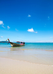 boats and islands in andaman sea Thailand. beautiful beach and tropical sea
