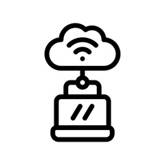 cloud computing line icon