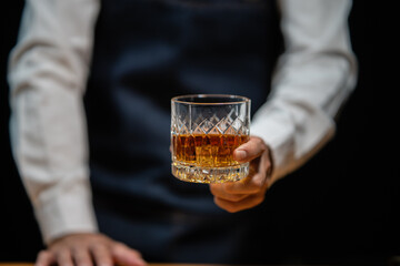 Businessmen in suits drinking  Celebrate whiskey