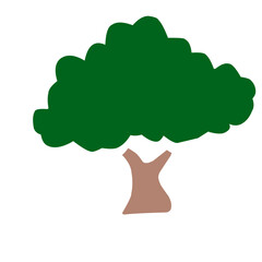 Various Green Trees Icon Illustration