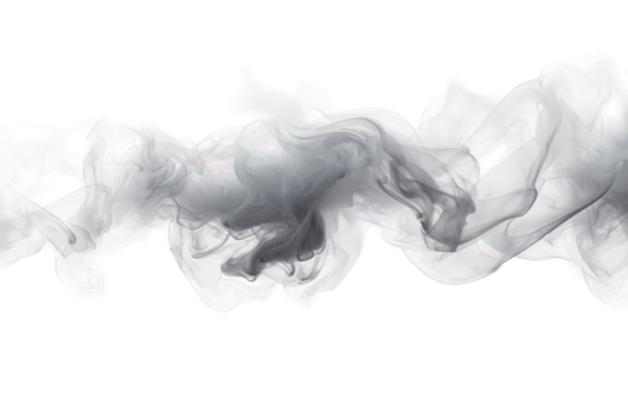 Ephemeral Charm Smoke Grey Puff on a White or Clear Surface PNG Transparent Background