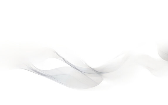 Whispering White Drifting Smoke Trails on a White or Clear Surface PNG Transparent Background