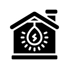 hydro power glyph icon