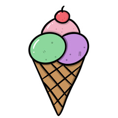 ice cream cone vector illustration 