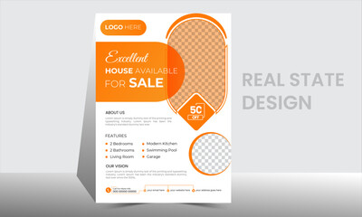 Real Estate Business Flyer Design Template For your business or service, Simple Real Estate Flyer Layout Bundle Home Selling Advertisement