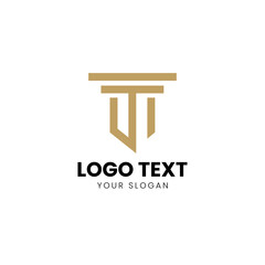 TL Law Logo Design Vector Luxury 