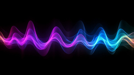Vibrant Purple Sound Wave Equalizer: Abstract Motion Graphic Illustration of Dynamic Music Frequencies - Creative Design for Modern Digital Backgrounds and Artistic Visuals.