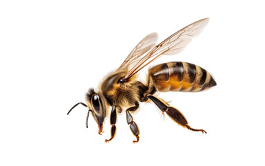 Pollination in Motion Bees Flight on a White or Clear Surface PNG Transparent Background