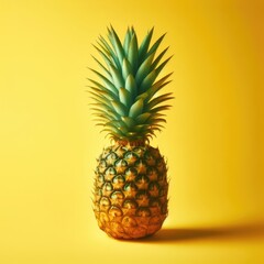 pineapple on a yellow background