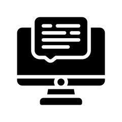 communication glyph icon