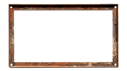 Rusty metal frame cut out