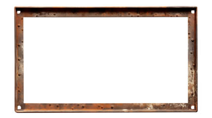 Rusty metal frame cut out