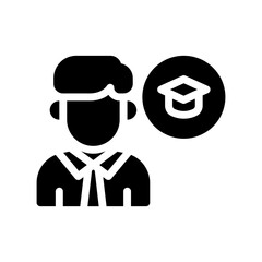 education glyph icon