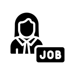 job search glyph icon