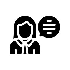 interview glyph icon