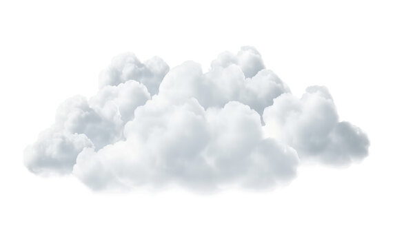 Ethereal Sky Pure White Cloudscape on a White or Clear Surface PNG Transparent Background