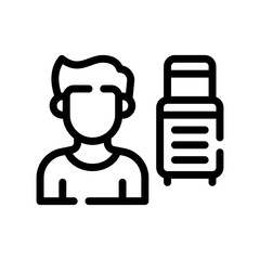 tourist line icon