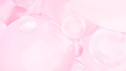 cute pastel pink foam background, semi-matt texture, cells balloon beauty concept - obrazy, fototapety, plakaty
