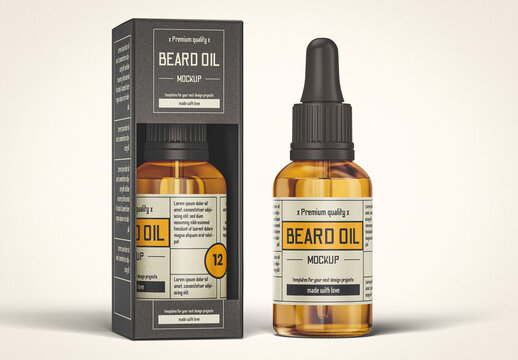 Essencial Oil Dropper Packaging Mockup