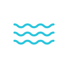 Waves icon. From blue icon