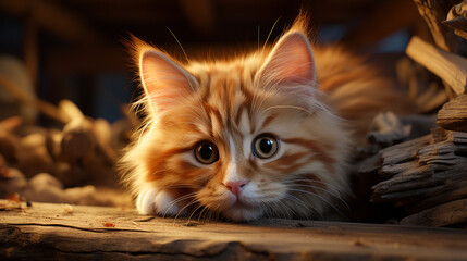 portrait of a cat HD 8K wallpaper Stock Photographic Image 