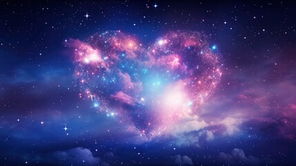 A Heart space galaxy background