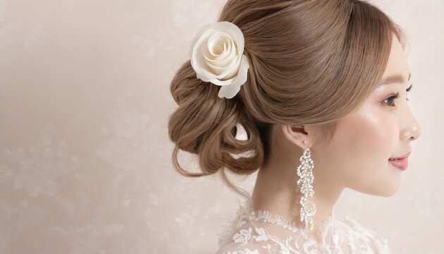 花嫁の美しいまとめ髪　ヘアアクセサリー