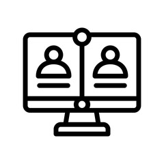 online interview line icon
