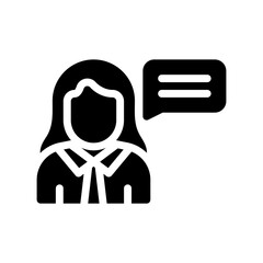 interview glyph icon