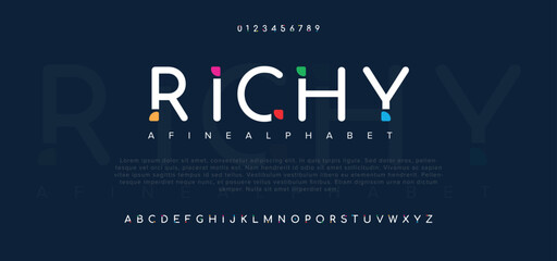 Richy crypto colorful stylish small alphabet letter logo design. - obrazy, fototapety, plakaty