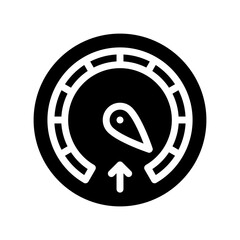 speedometer glyph icon