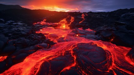 volcanic lava plateau landscape illustration geology basalt, formation erosion, field tube volcanic lava plateau landscape