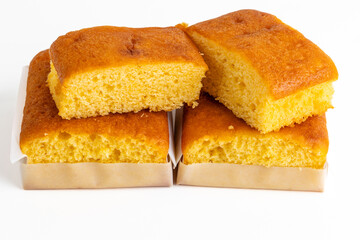 sobaos pasiegos, typical sweet from Cantabria in Spain, ready to eat for breakfast