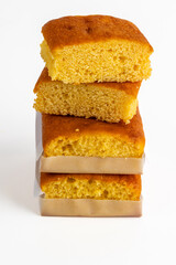 sobaos pasiegos, typical sweet from Cantabria in Spain, ready to eat for breakfast