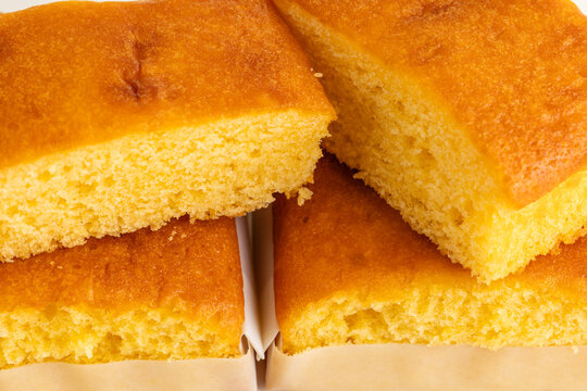 sobaos pasiegos, typical sweet from Cantabria in Spain, ready to eat for breakfast