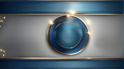 Dark Blue Golden Royal Awards Graphics Background. Lines Growing Elegant Shine Spark. Luxury Premium Corporate Abstract Design Template. Classic Shape Post. Center LED Screen Visual. Light Effect.