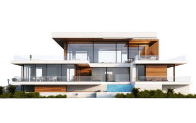 Sleek Modern Abode Contemporary Living on a White or Clear Surface PNG Transparent Background