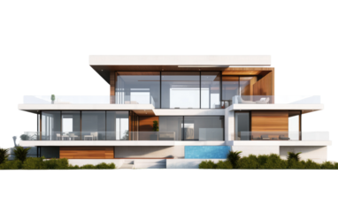 Sleek Modern Abode Contemporary Living on a White or Clear Surface PNG Transparent Background